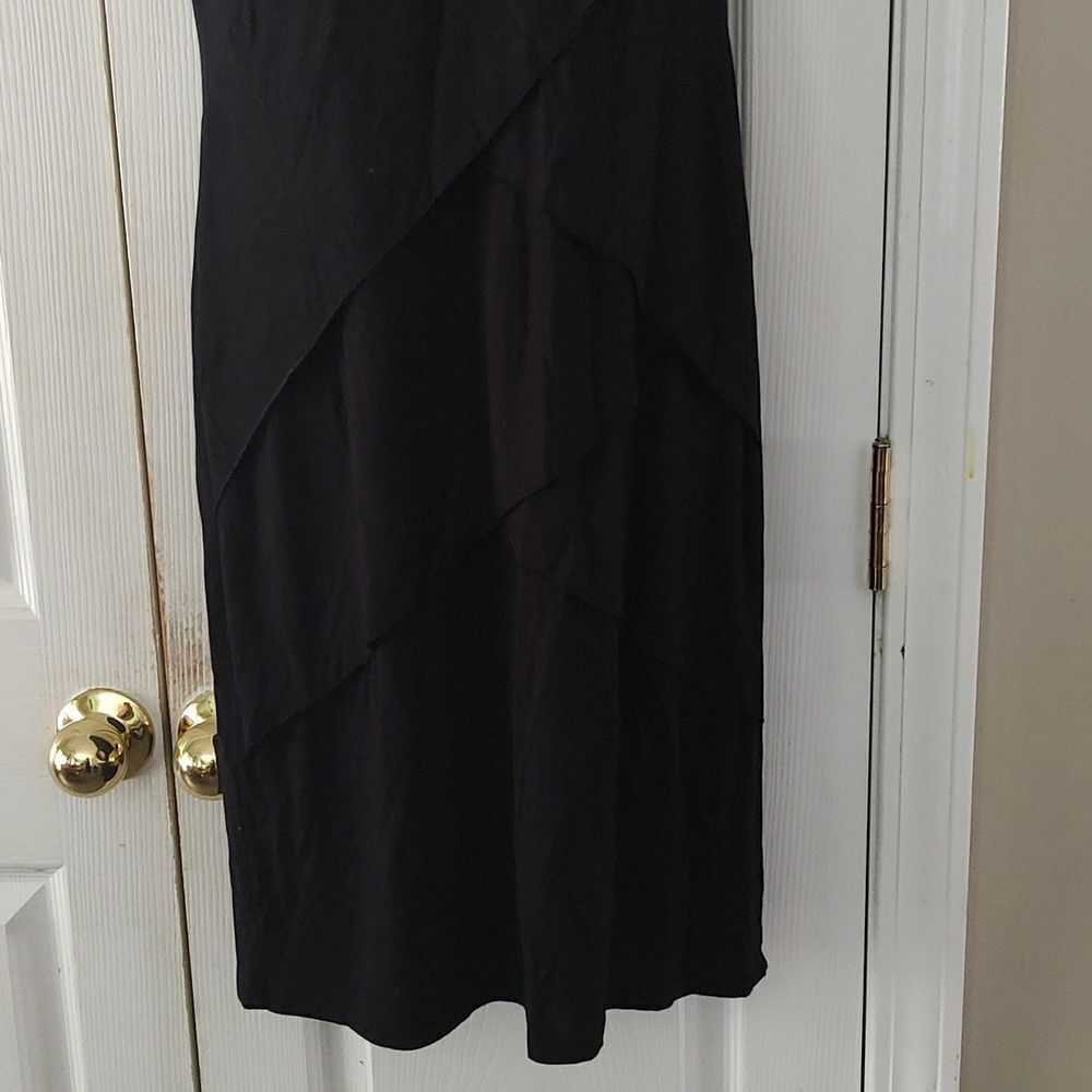 Calvin Klein black tier look sexy little sleeveless black dress Sz 10 - Picture 2 of 6